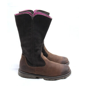 Timberland Tall Riding Boots Youth Girls 5.5 Brown Leather Equestrian Country
